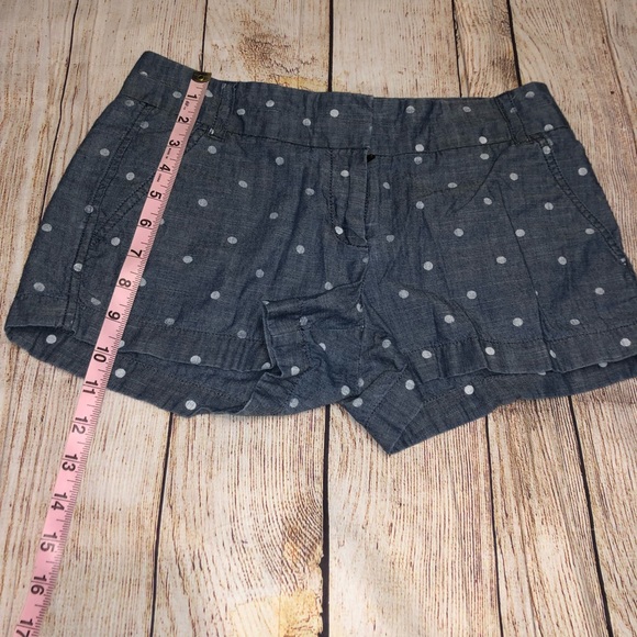 Polkadot Chambray J. Crew Factory Shorts - Picture 4 of 7